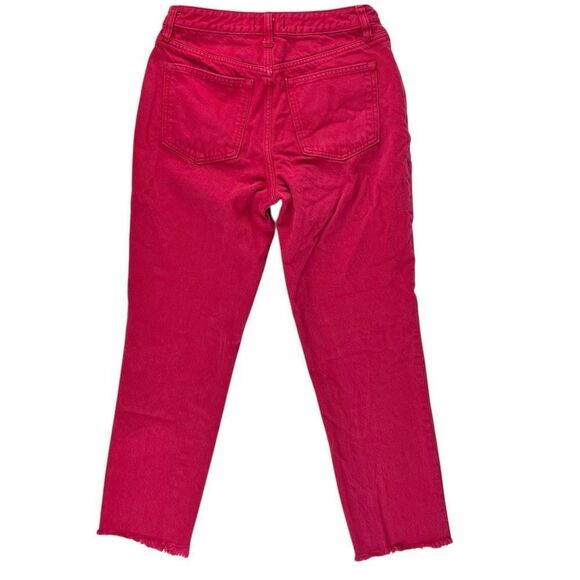 Abercrombie Red A&F Mom Jeans Relaxed Tapered Leg Size 4 Short - Picture 2 of 8
